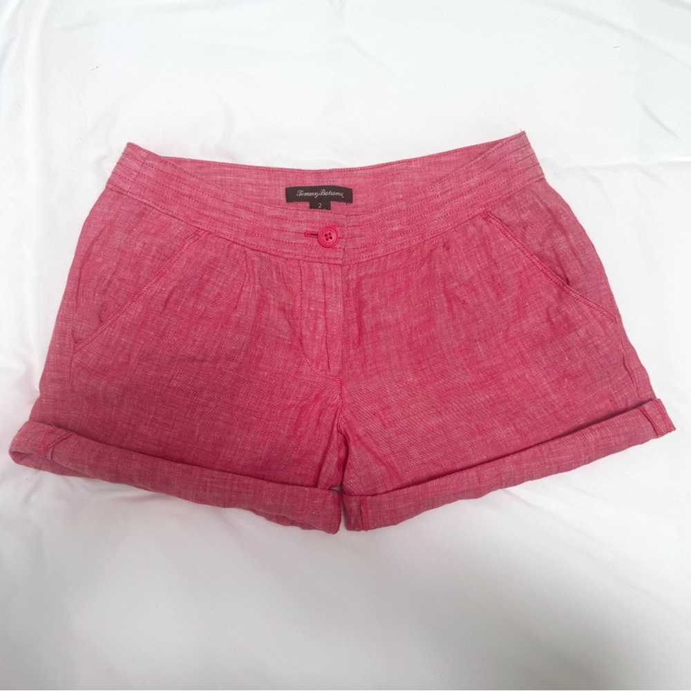 Tommy Bahama Sunset Pink Chambray Shorts Size 2